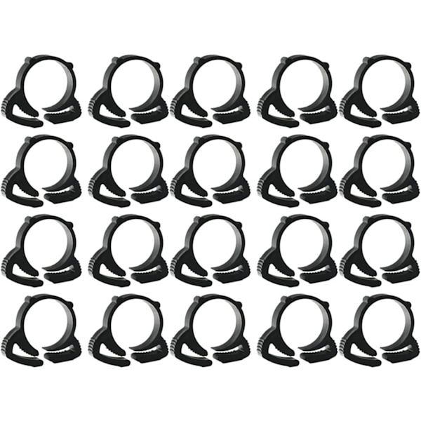 20 st Nylonslangklämmor med spärrhake för trädgårdsslang (φ20mm)