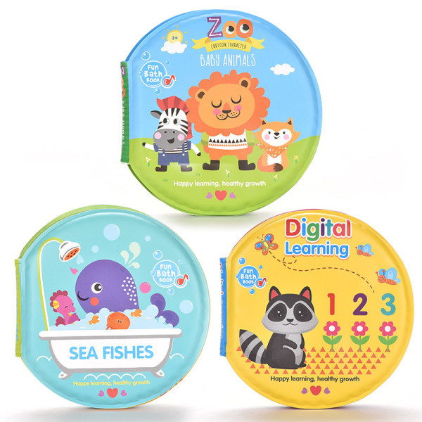 Baby Badleksaker 3 Pack Badböcker för Småbarn Böcker 1-3Y Pojke&Flicka
