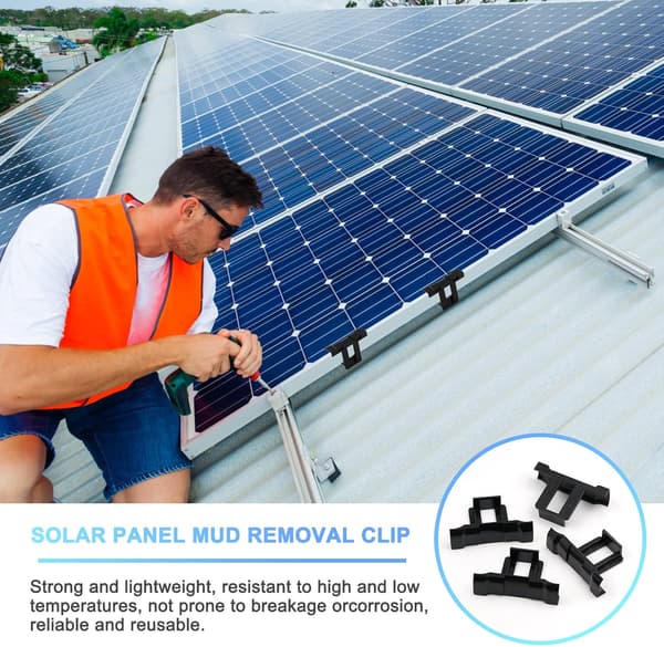 Solpanel dræn klips, 20 stk. 30mm dræn klips slam dræn klips PV panel dræning vand dræn rengøring klips (30mm)