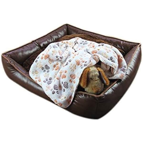 Myk, varmt dyrefleece teppe seng teppe pute hund valp dyr Br