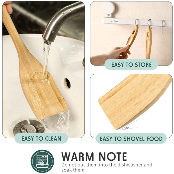 Trespans av tre for matlaging 13 tommer trespade for nonstick