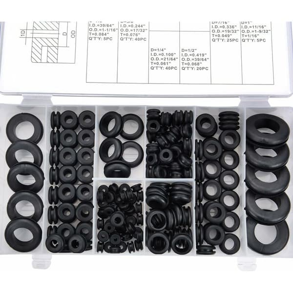 Gummigrommets Gummigrommets Gummigrommets Kit för tråd, plugg och kabel