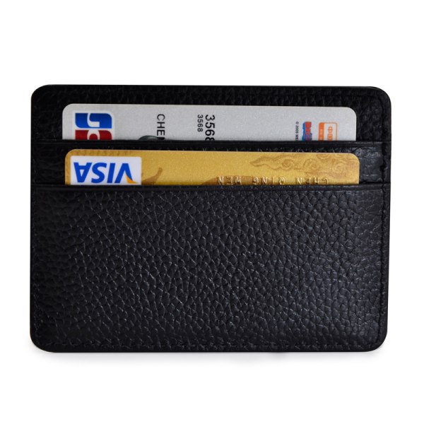 Luottokorttikotelo ohut lompakko, nahkainen minimalistinen lompakko ID-ikkunalla 10.