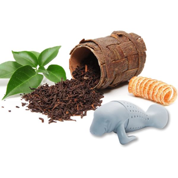 Manatee tesil, silikon teinfuser, söt lösbladste-silset