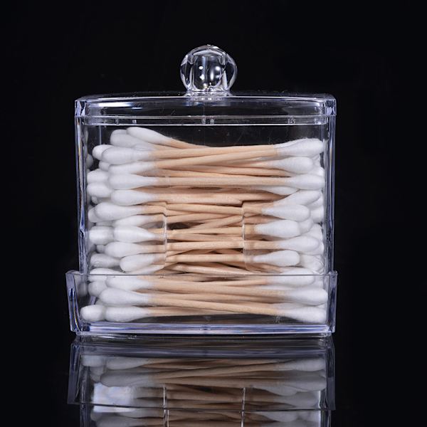Bomuldsvat Dispenser Bordplade Organizer Box Krukker