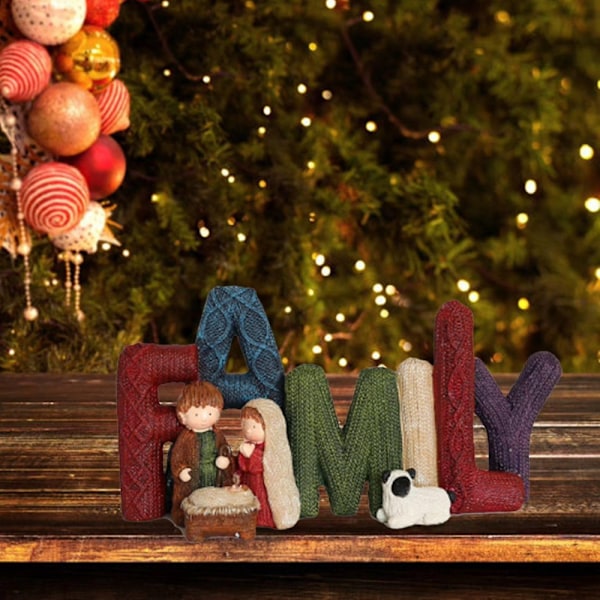 Julkrubba Nativity Scene Dekoration Staty Heminredning
