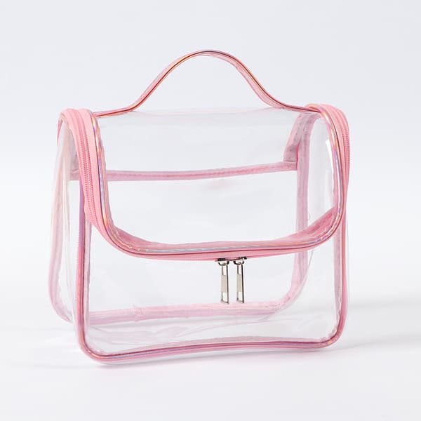 Transparent kosmetisk väska för dammode Rosa