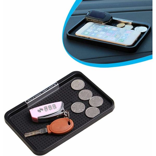 Antislip-telefonmatta för fordon, bil, silikon, antislip-matta, gel, antislip-matta, bil, silikon, instrumentpanelmatta, antislip för glasögon, solglasögon, GPS med mobiltelefonnyckel