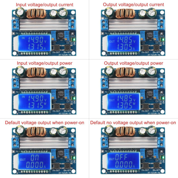 Display Buck Boost Converter, Subscriber Board DC 5.5-30V 12v till DC 0.5-30V