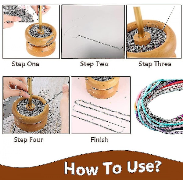 Helmenpyörittäjä Korujen Valmistukseen Puinen DIY Helmi Kulho Pyörittäjäpidike