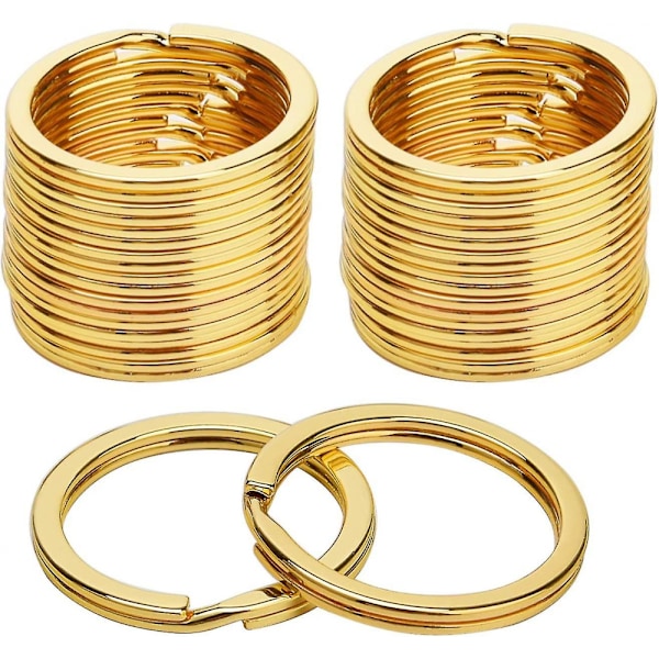 50 stk. Flade Nøgleringe Metal Split Ring Til Nøgleorganisation, Smykkefremstilling, 1 tomme