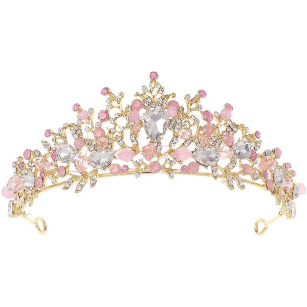 Barn Pink Crystal Tiara Girls Princess Costume Rhinestone Crown H