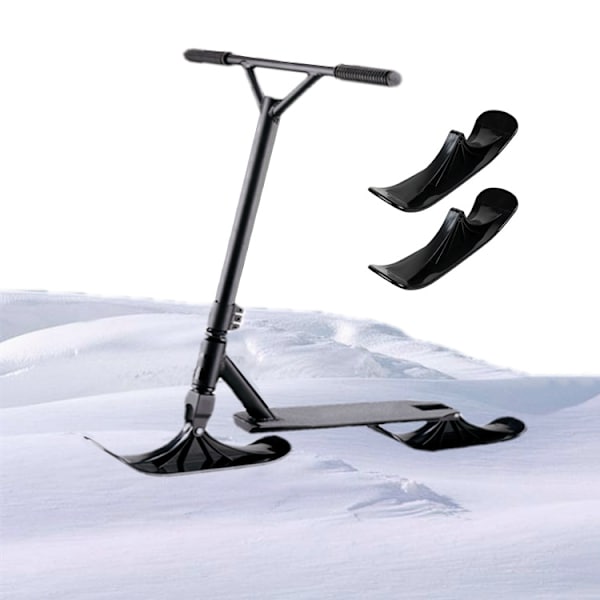 2 st snöskoter skidsko bräda släde konverteringssats vintercykling skidsats