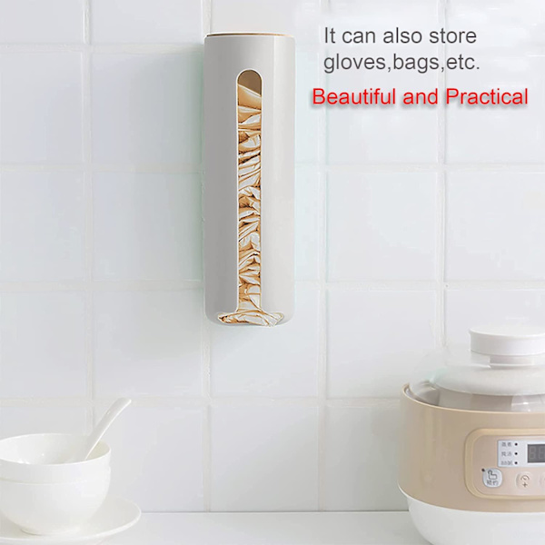 Bomulds Makeup Organizer, Bomuldspudeæske med Trælåg, Vægmonteret Bomulds Makeup Box til Makeup Fjerner Pads