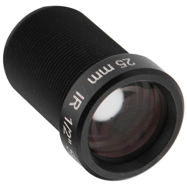 Superklar 25mm CCTV-kamerobjektiv 5 millioner piksler 1/2'' sikkerhetskameraobjektiv
