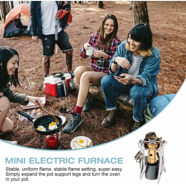 Mini Campingspis, Fällbar Lätt Bärbar Minigaspis, Ultralätt Utomhusspisbrännare för Camping Vandring Utomhuscamping