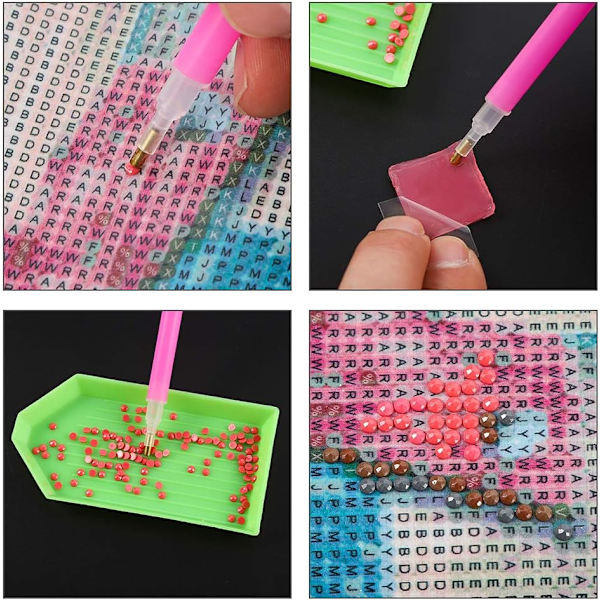 5D DIY Diamantmaleri 2 sett Krystall Rhinestone Diamantbroderi Maling