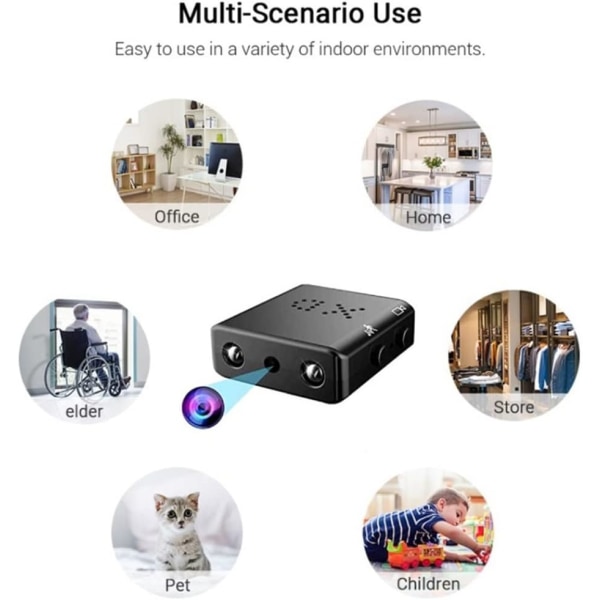 Mini-kamera, yökuvauskamera, HD 1080p videokamera, kodin turvakamera Camrond