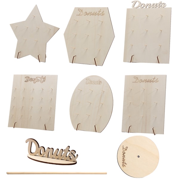 Premium Donut Veggstativ Gjenbrukbar Donut Holder Board Display 9 Donuts 40*30