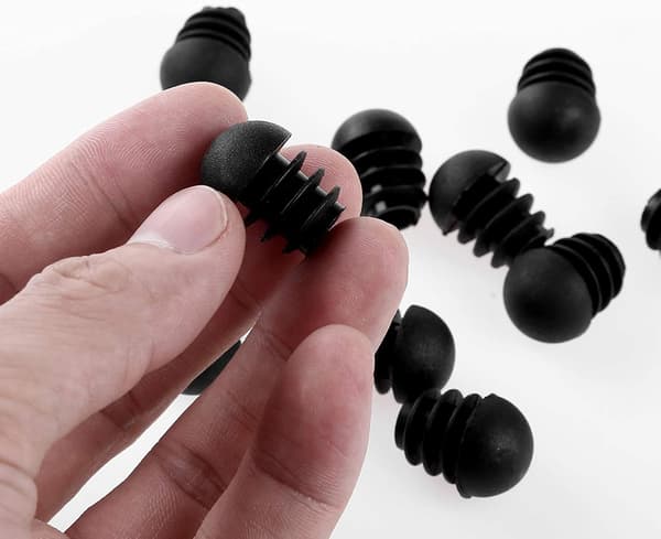 Sorte runde stol rørpropper endehætter runde stolben endehætte stolben hætte gummi stolben beskyttelse 32 stk. (16mm)