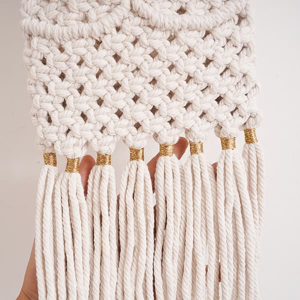 Macrame väggbonad, torkad macrame väggbonad - Blomsterbutikens inredning