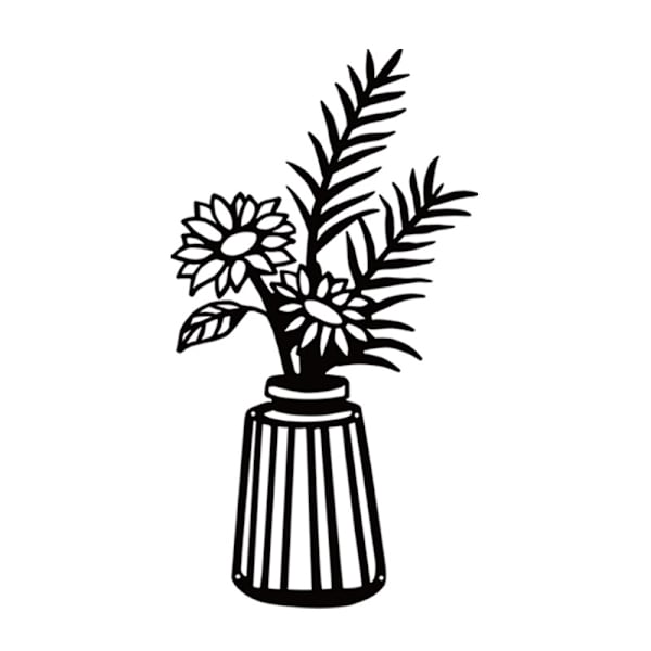 Metal Vase Vægdekoration,