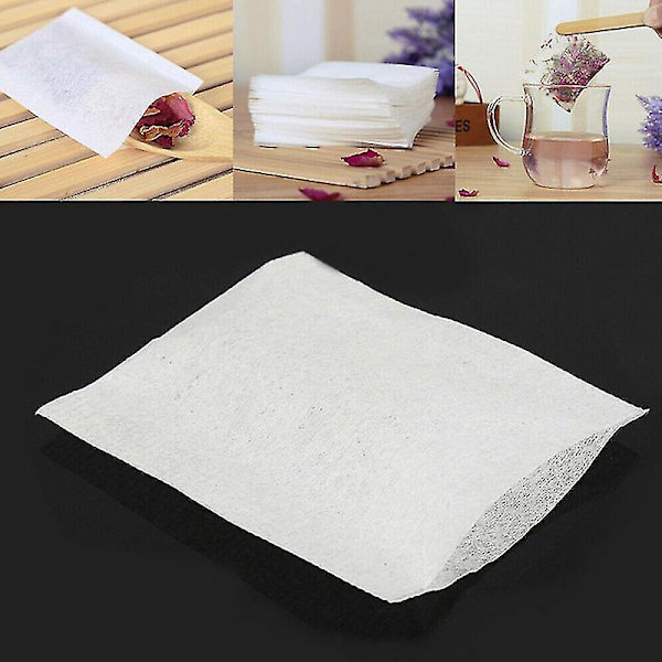 100 st tomma tepåsar filter lös filterpåse hälsosam non-woven tyg vit