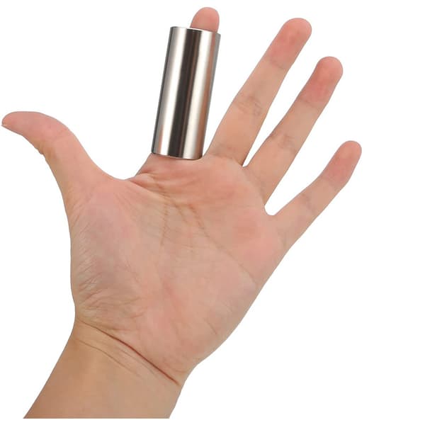 2 stk. Glasslide og rustfrit stålslide i æske til guitar,