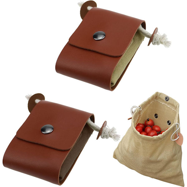 2 PAK Foldbar Forager Bushcraft Taske Protabel Værktøjsbælte Taske Lærred Sammenklappelig Udendørs Camping Forager