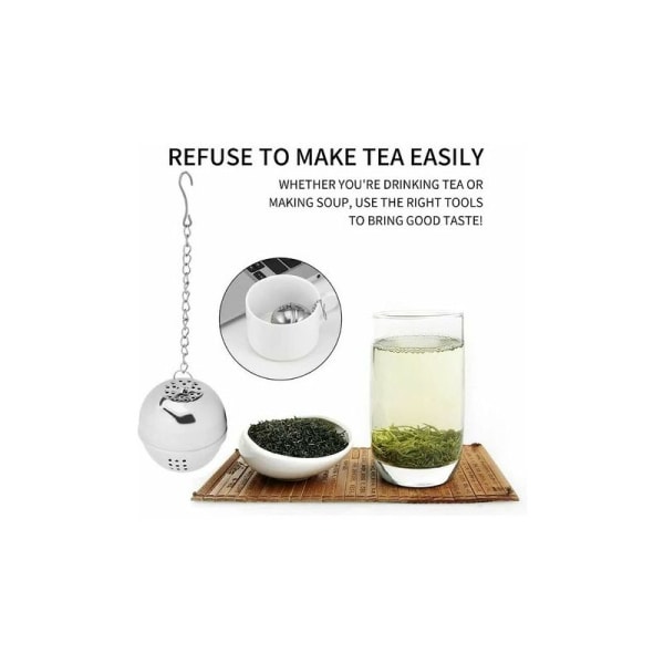 2 stk. rustfrit stål te-infuser te-infuser, te-infuser si til te, krydderier og de fleste kopper og tekande, Fonepro