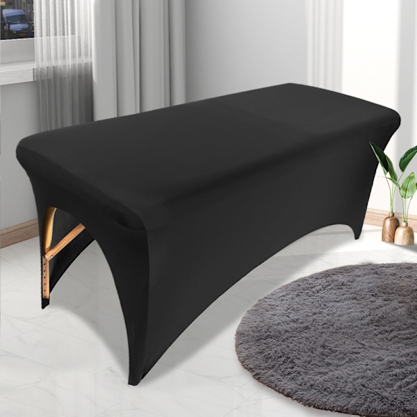 Svart stretch duk i elastan for bord 183 x 74 x 76 cm