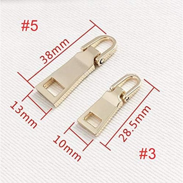 8 Pieces Zip Pull Tabs Replacement 4 Colours 2 Sizes Metal Zipper