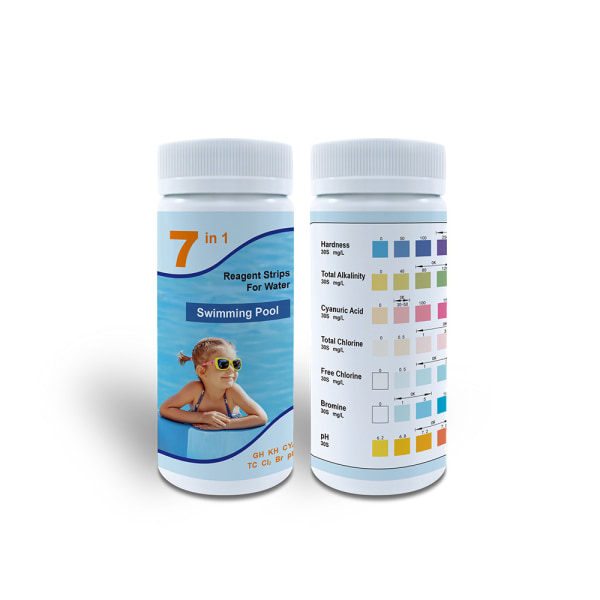 7 i 1 akvarietest, 100 remsor akvarietestkit