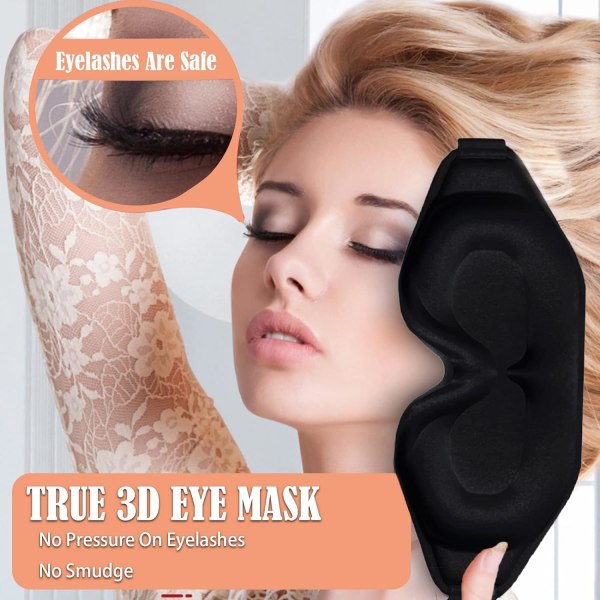 Eye Mask, Upgraded 3D Sleep Mask, Comfortable and Breathable for Women, Men