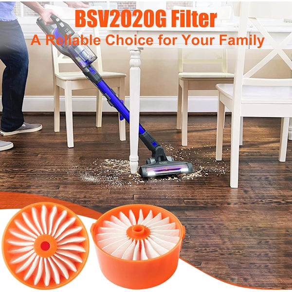 4 kappaleen suodatinelementti BLACK + DECKER BSV2020G langattomalle imurille A