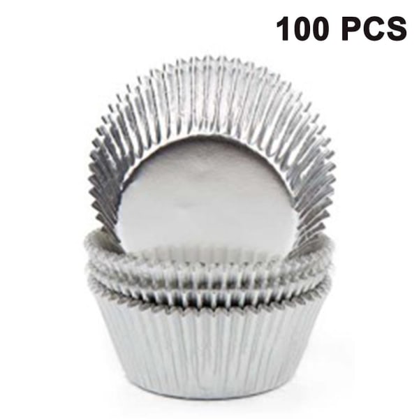 100-delt sæt af muffinforme, papir cupcakeforme, mini cupcakeforme til dessert, bryllup, fødselsdagsfest