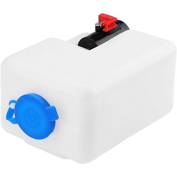 Universell vindrutespolarvätskebehållare, 12 V 1,5 L universell vindrutespolarpump, behållarbehållaresats, rengöringsverktyg