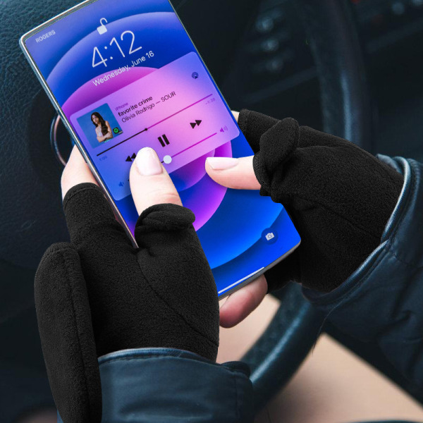 Vinterkonvertibla handskar Flip Top Vantar Varm Polar Fleece för