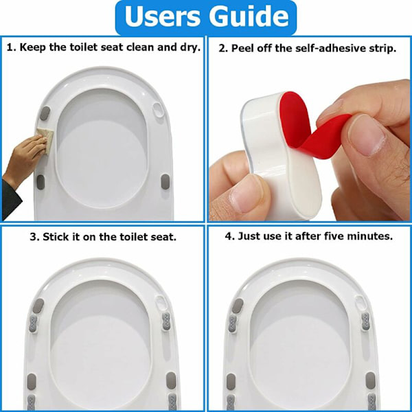 8 stk. Universal Toilet Seat Udskiftning Bumpers med Stærk Klæbemiddel til H