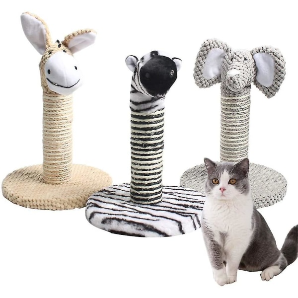 Sisal Rope Cat-klatrestativ - Minitårntræ-kradsestolpe - Kreativ