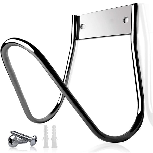 2 stk. Slangeholder til haven, Slangeholder i rustfrit stål, Slangeholder til haven, Vægmonteret beslag, Slangeholder til haven, Slange