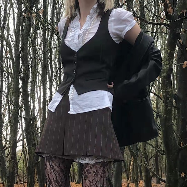 Elegant og alsidig racerback-vest til kvinder - Tuxedo-jakkesæt - L