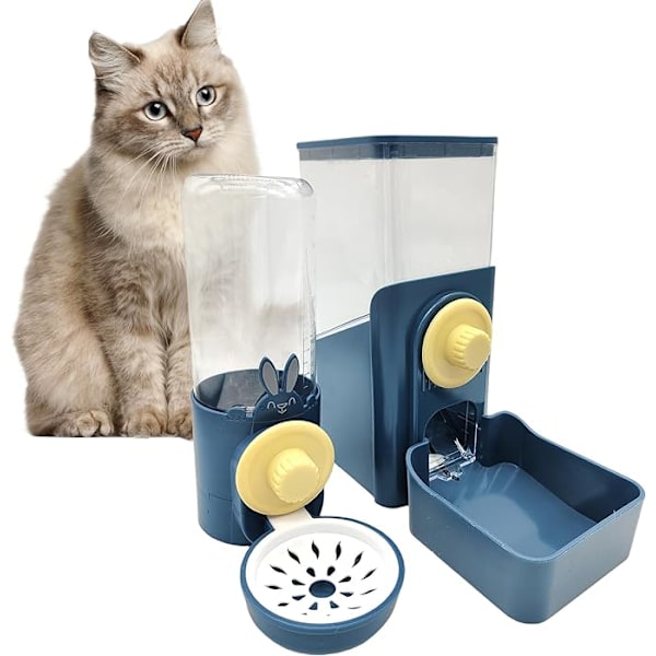 Automatisk hundmat- och vattenbehållare för upphängning, kattmatare med gravitation