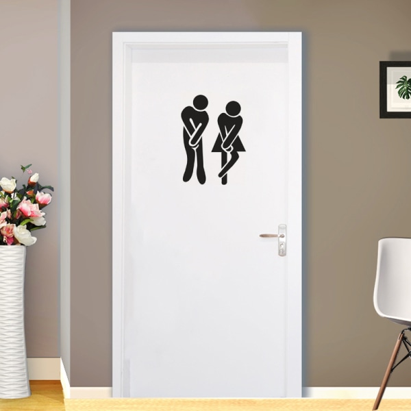 Gör-det-själv-avtagbar toalettskylt för män och kvinnor för män och kvinnor, toalettskylt, dörråtkomst