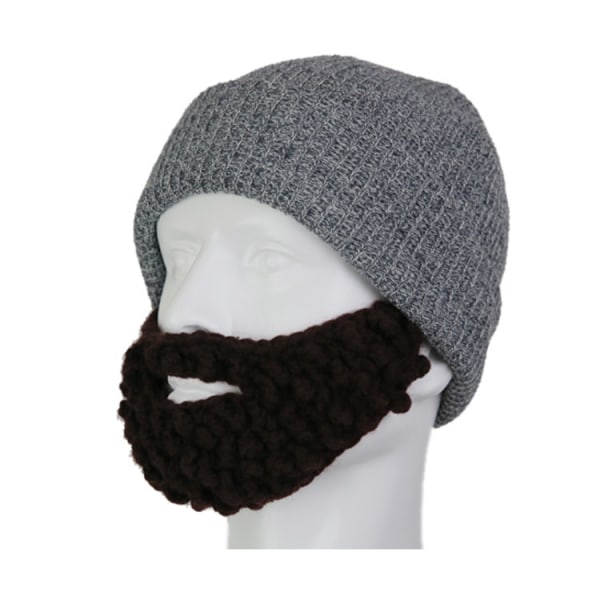 Unisex Wacky Beard Hat Winter Knit Funny Beanie Halloween Cap Wind Mask 58-