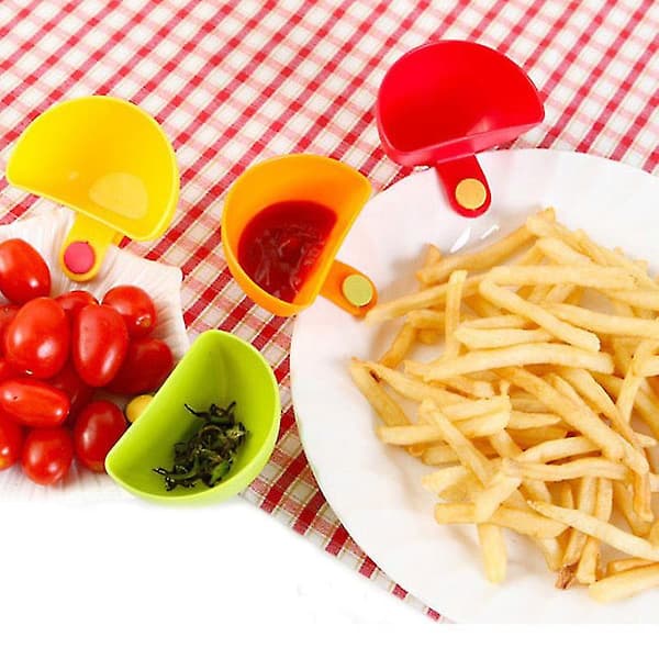 Dip Clip Bowls For Plate Sauce Grab Clip-on Dip Holders Dip Container