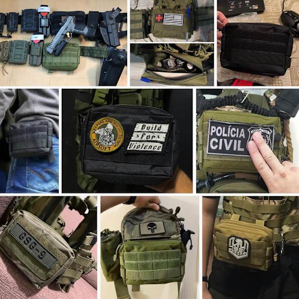 Taktiikka Molle-pussi EDC-pussi Monitoiminen Sotilasvyölaukku Vaellukseen Matkustukseen Ulkoilmaurheiluun (Musta)