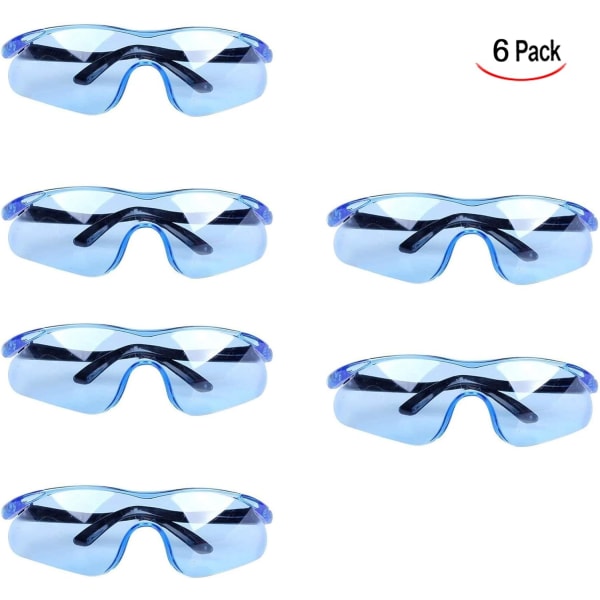 Paket med 6 barnsäkerhetsglasögon för utomhusspel