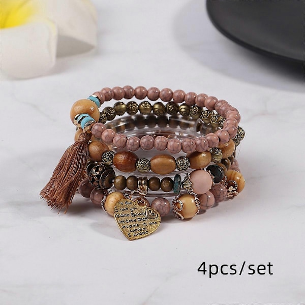 Armband - Cafe Latte Bohemian Armband - Tidlös Romantik