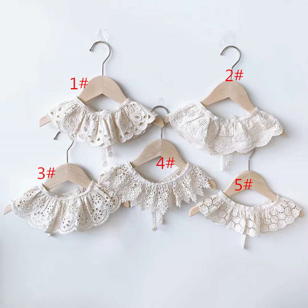 Baby Bib Lace Baby Tilbehør Koreanske Børn Blonde Krave Sød Hul Kvindelige B